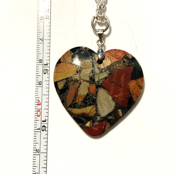 Maligano Jasper Heart Pendant Necklace – Love & Transformation - Picture 7 of 8